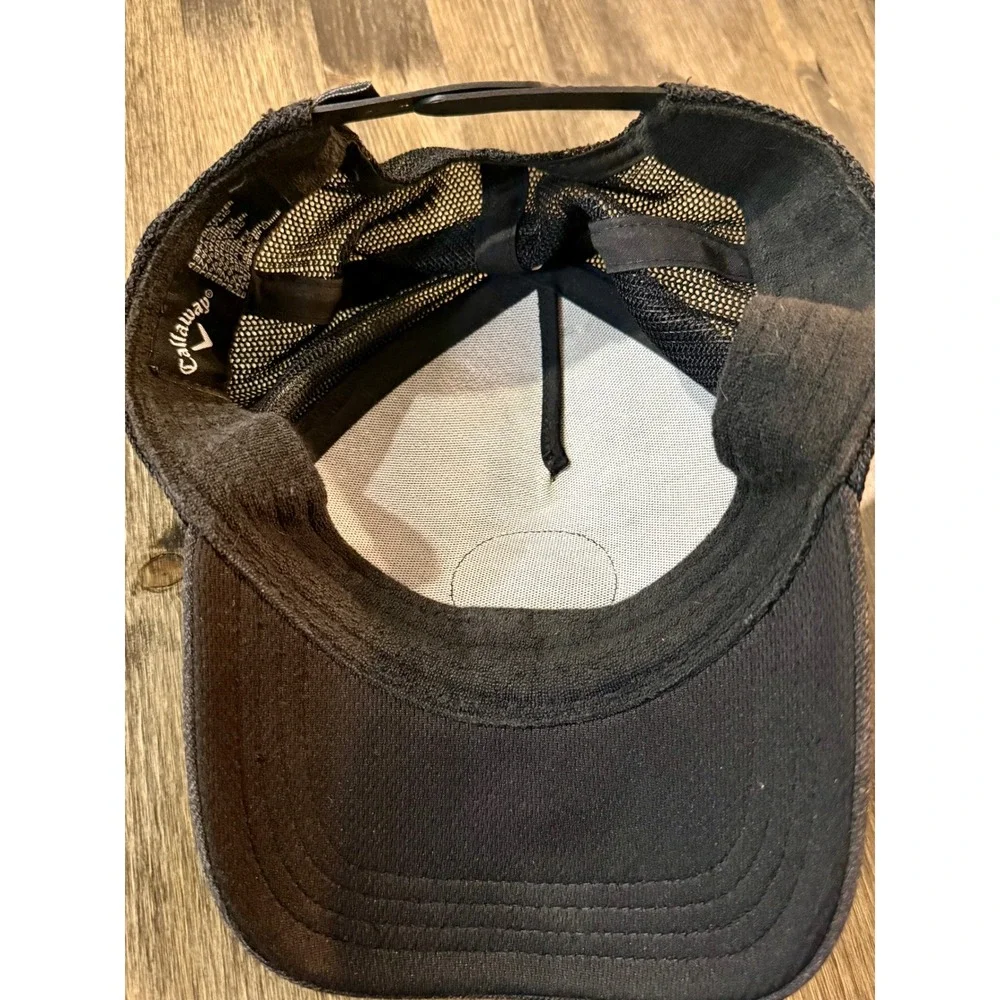 Callaway Trucker Hat Mens OSFA Charcoal Grey Excellent Mesh Snapback Golf Cap